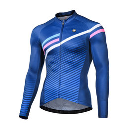 MONTON Cycling summer long sleeve jersey - FLYBY SUMMER - blue