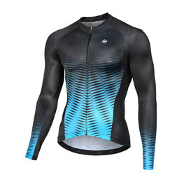 MONTON Cycling summer long sleeve jersey - SPIRIT SUMMER - blue/black