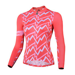 MONTON Cycling summer long sleeve jersey - SONIC LADY SUMMER - orange