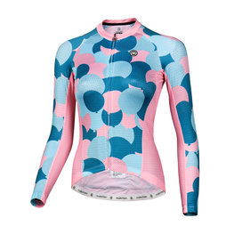 MONTON Cycling summer long sleeve jersey - DANCELOR LADY SUMMER - blue/pink