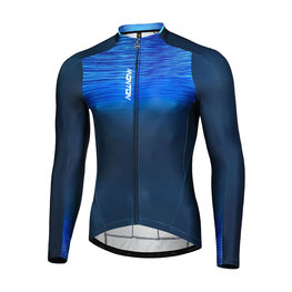 MONTON Cycling winter long sleeve jersey - PHANTOM WINTER - black/blue