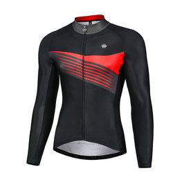 MONTON Cycling winter long sleeve jersey - LELOI WINTER - red/black