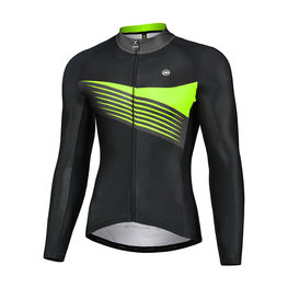 MONTON Cycling winter long sleeve jersey - LELOI WINTER - black/green