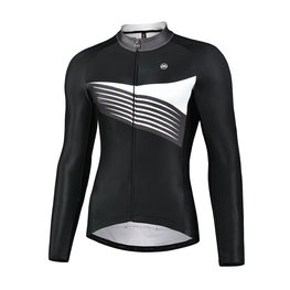 MONTON Cycling winter long sleeve jersey - LELOI WINTER - black/grey