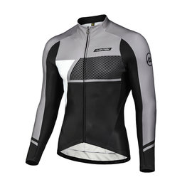 MONTON Cycling winter long sleeve jersey - SIMPO WINTER - grey/black