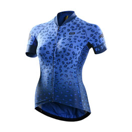 MONTON Cycling short sleeve jersey - CHEETAH LADY - blue