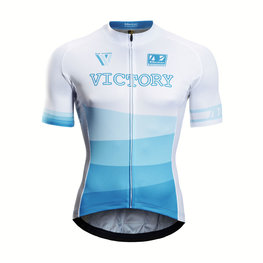 MONTON Cycling short sleeve jersey - VICTORY - blue/white