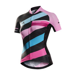 MONTON Cycling short sleeve jersey - DIMENSIONS LADY - pink/blue/black