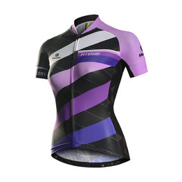 MONTON Cycling short sleeve jersey - DIMENSIONS LADY - purple/black