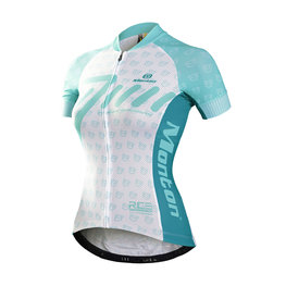 MONTON Cycling short sleeve jersey - REVELATION LADY - turquoise/white