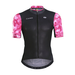 MONTON Cycling short sleeve jersey - CAMO DISGUISER - pink/black