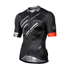 MONTON Cycling short sleeve jersey - COLORE PIOGGIA - black