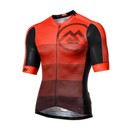 MONTON Cycling short sleeve jersey - GRADIENT FUN - black/red