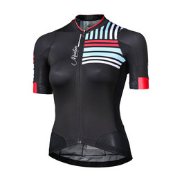 MONTON Cycling short sleeve jersey - LANSON LADY - black