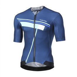 MONTON Cycling short sleeve jersey - PRISMA - blue