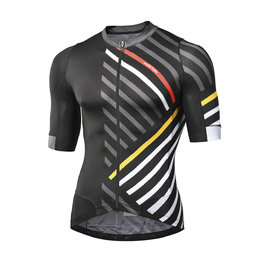MONTON Cycling short sleeve jersey - TRAFICCO - yellow/black/red