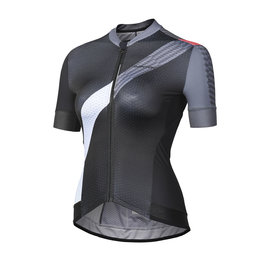 MONTON Cycling short sleeve jersey - MAJOR LADY - black/white/grey