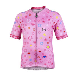 MONTON Cycling short sleeve jersey - LOEWI KIDS - pink