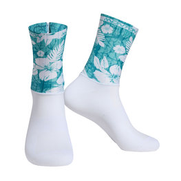 MONTON Cyclingclassic socks - WILDFLOWER - green/white