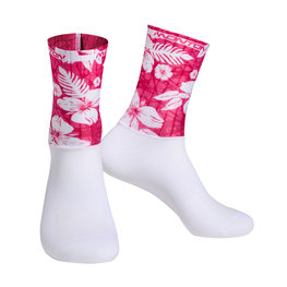 MONTON Cyclingclassic socks - WILDFLOWER - white/red