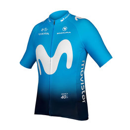 Cycling short sleeve jersey - MOVISTAR 2019 - blue/light blue/white