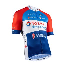 NALINI Cycling short sleeve jersey - DIRECT ENERGIE 2020 - white/blue/red
