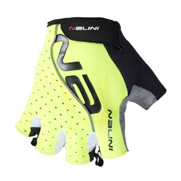 NALINI Cycling fingerless gloves - RED - yellow