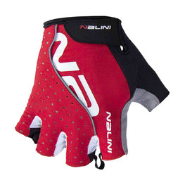 NALINI Cycling fingerless gloves - RED - red
