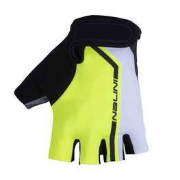NALINI Cycling fingerless gloves - AIS SALITA  - white/black/yellow