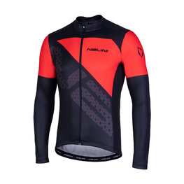 NALINI Cycling summer long sleeve jersey - AIS FATICA SUMMER - red/black