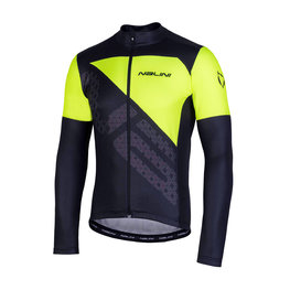 NALINI Cycling summer long sleeve jersey - AIS FATICA SUMMER - yellow/black