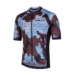 NALINI Cycling short sleeve jersey - AIS CROSS 2.0 MTB - blue/brown