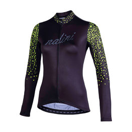 NALINI Cycling winter long sleeve jersey - AIS LW 2.0 LADY SMR - black/yellow