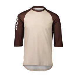 POC Cycling short sleeve jersey - MTB PURE 3/4 - brown/beige