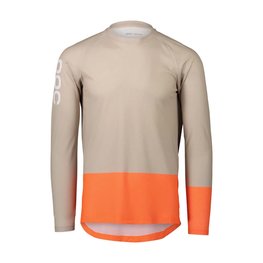 POC Cycling summer long sleeve jersey - MTB PURE - brown/orange
