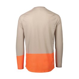POC Cycling summer long sleeve jersey - MTB PURE - brown/orange
