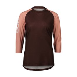 POC Cycling short sleeve jersey - MTB PURE 3/4 LADY - brown/pink