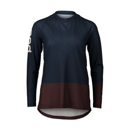 POC Cycling summer long sleeve jersey - MTB PURE LADY - brown/blue