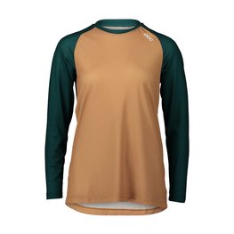 POC Cycling summer long sleeve jersey - MTB PURE LADY - green/brown