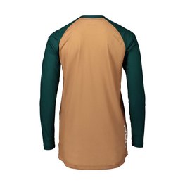 POC Cycling summer long sleeve jersey - MTB PURE LADY - green/brown