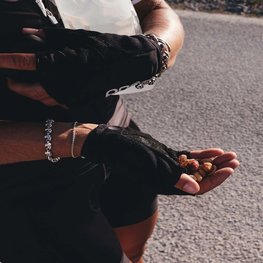 POC Cycling fingerless gloves - ESSENTIAL - black