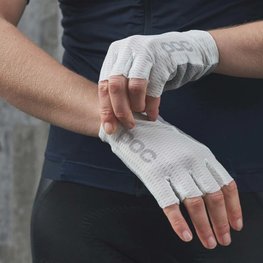 POC Cycling fingerless gloves - AGILE - white/grey