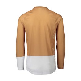 POC Cycling summer long sleeve jersey - MTB PURE - white/brown