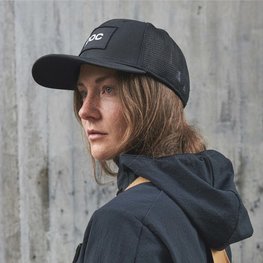 POC Cycling hat - TRUCKER - white/black