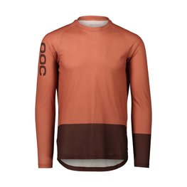 POC Cycling summer long sleeve jersey - MTB PURE - brown/orange