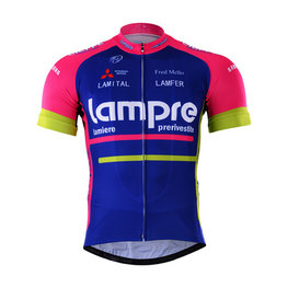 Cycling short sleeve jersey - LAMPRE 2017 - pink/blue