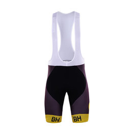 BONAVELO Cycling bib shorts - DIRECT ENERGIE 2017 - yellow/black