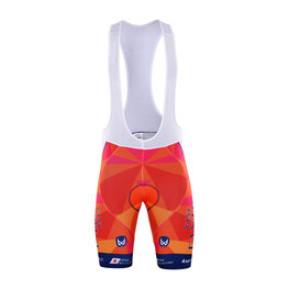 Cycling bib shorts - VINI FANTINI 2017 - orange/blue