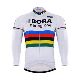 Cycling winter long sleeve jersey - BORA UCI 2017 WINTER - multicolour/white
