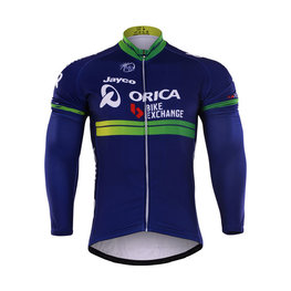 Cycling winter long sleeve jersey - ORICA 2017 WINTER - blue